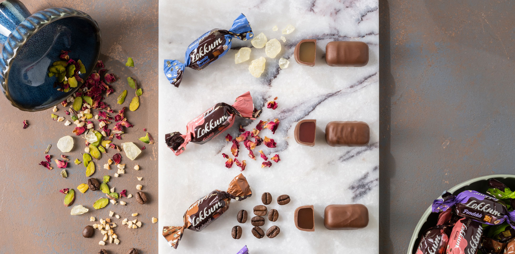 Sütlü Çikolata Kaplı Güllü Lokum